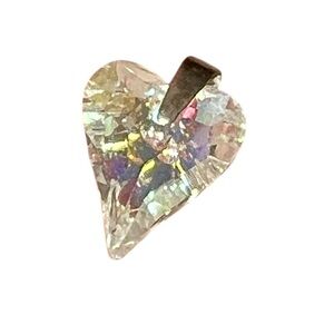 Vintage Swarovski Crystal Inspired Heart Shaped Pendant Dainty